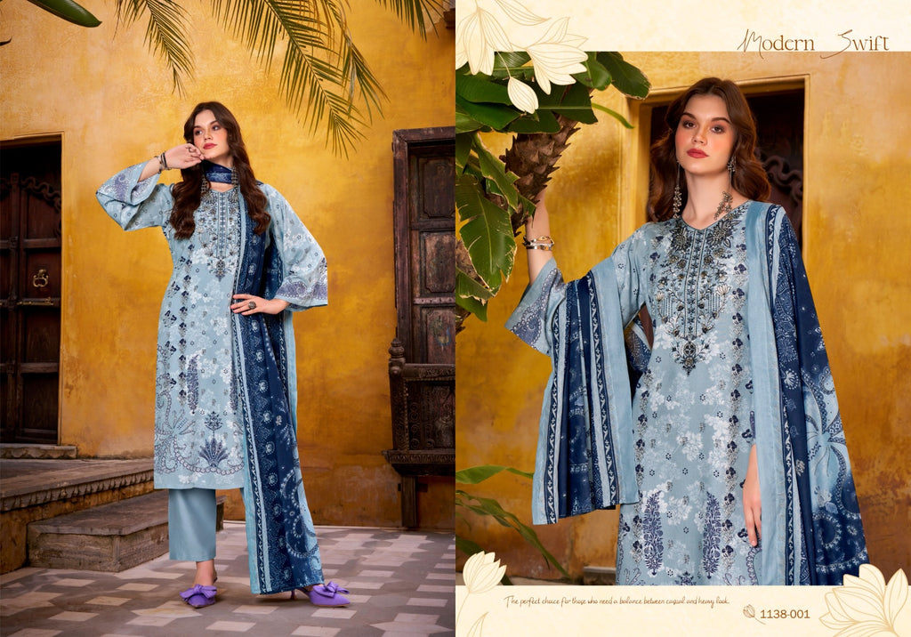 Romani NW-01-Pakistani Un-Stitched Dress Material