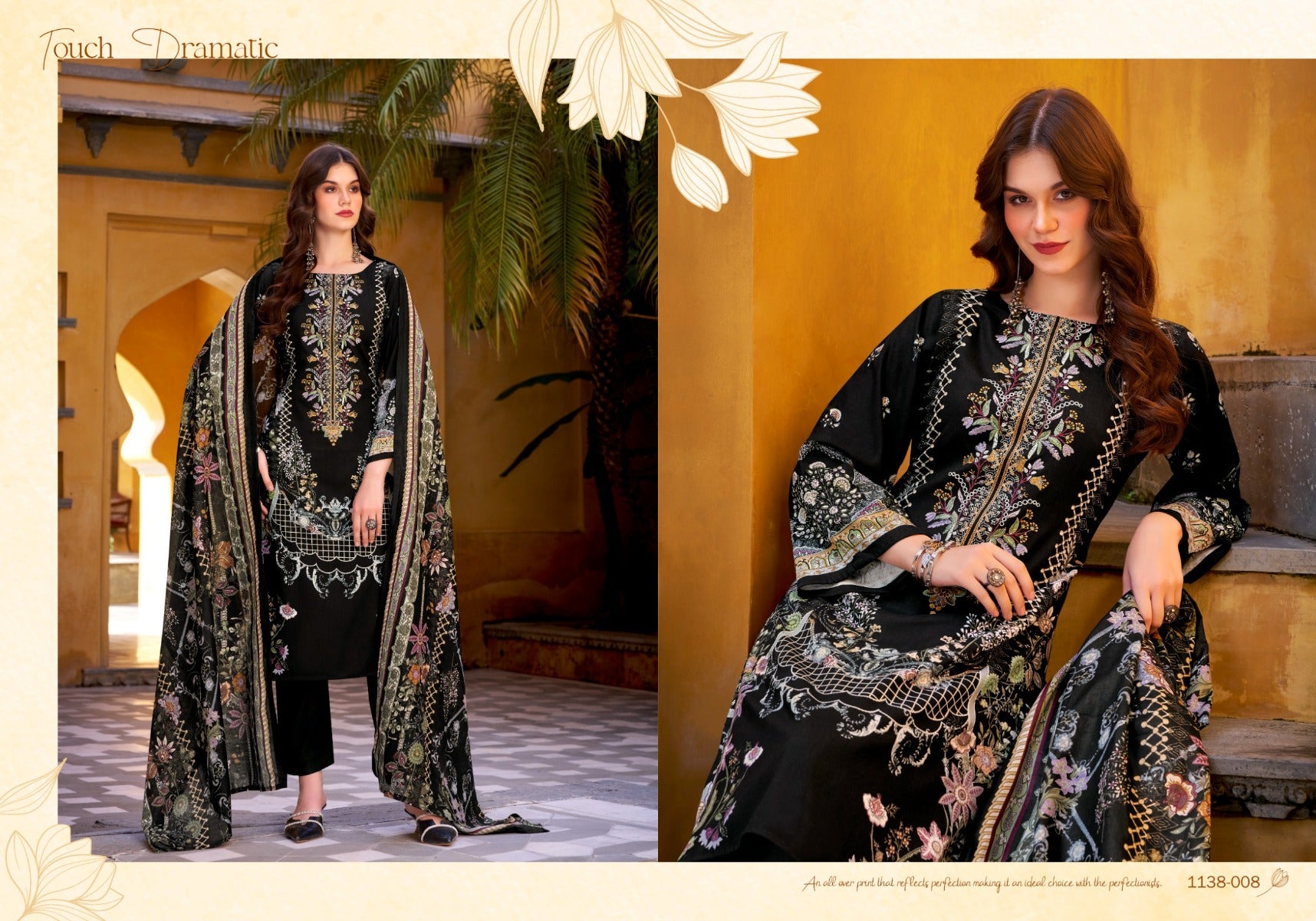 Romani NW-08-Pakistani Un-Stitched Dress Material