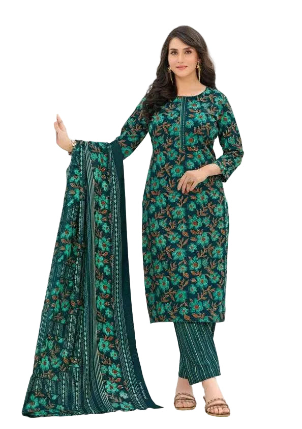 Shree Ganesh Samaira Ajrak--3 --1302-Un-stitched Dress Material