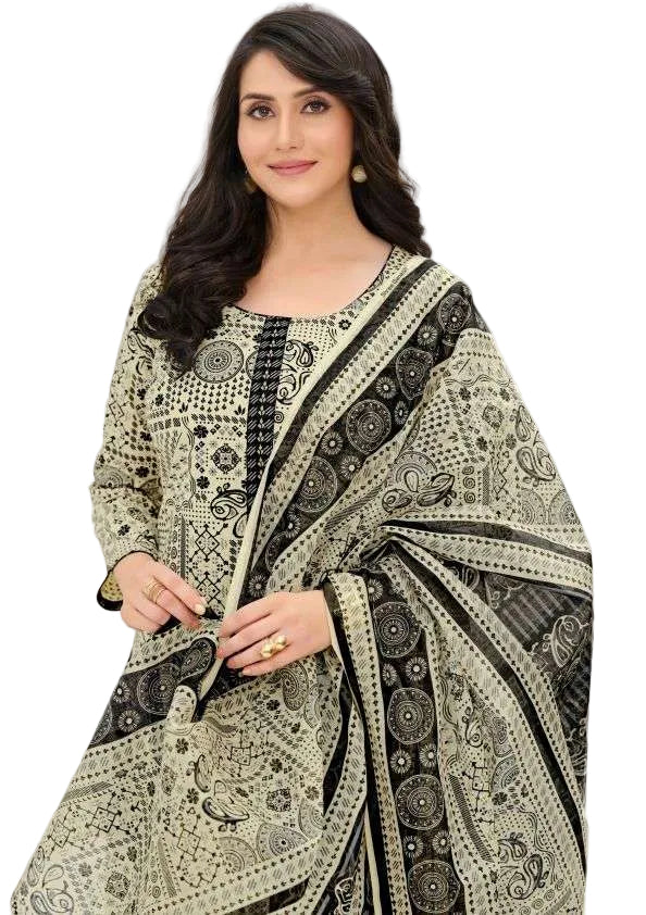 Shree Ganesh Samaira Ajrak--3 --1305-Un-stitched Dress Material