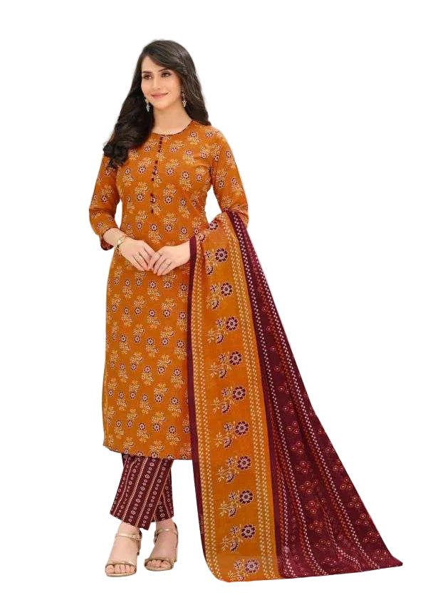 Shree Ganesh Samaira Ajrak--3 --1308-Un-stitched Dress Material