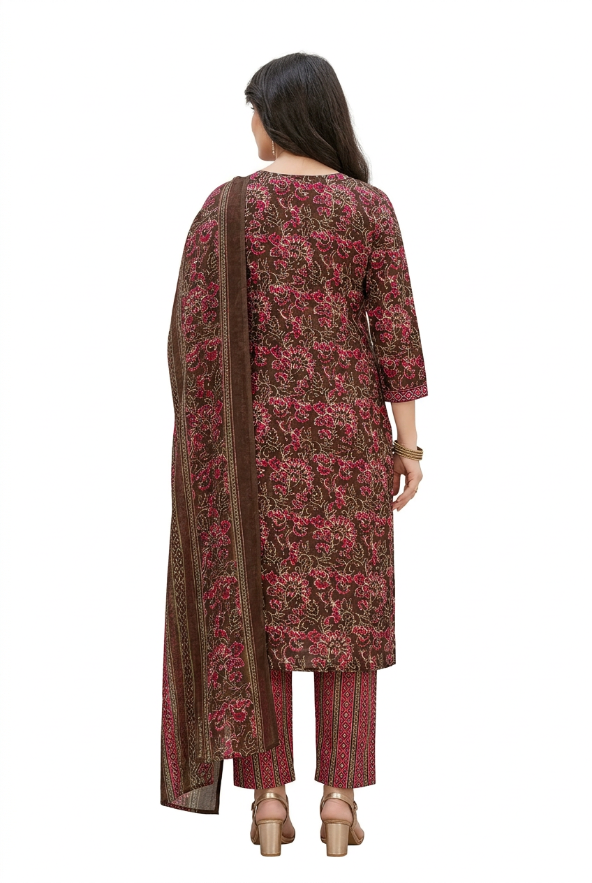 Shree Ganesh Samaira Ajrak--3 --1309-Un-stitched Dress Material