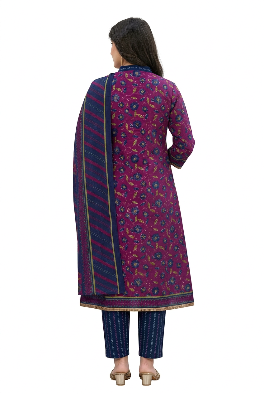 Shree Ganesh Samaira Ajrak--3 --1310-Un-stitched Dress Material