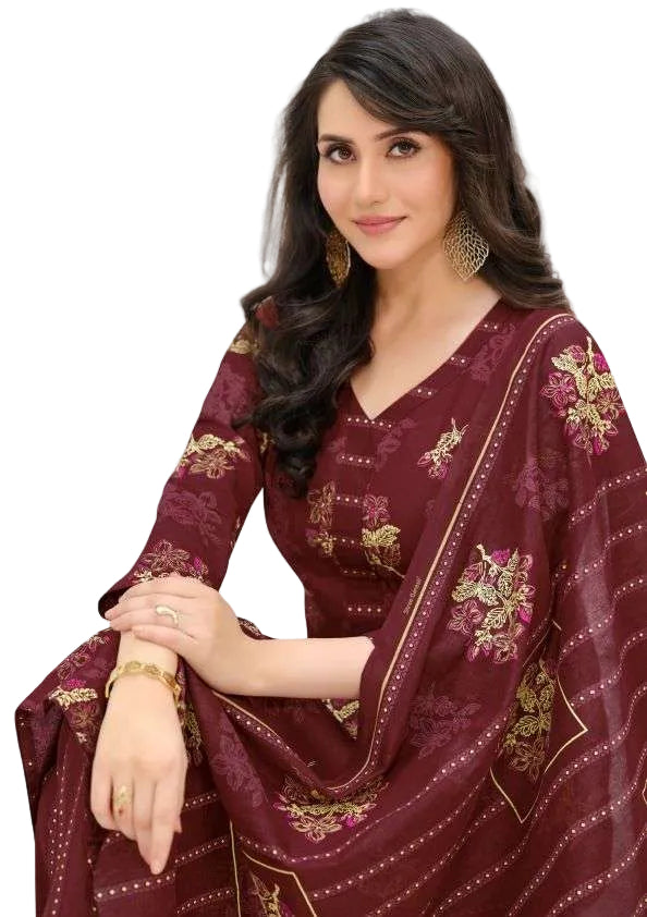 Shree Ganesh Samaira Ajrak--3 --1312-Un-stitched Dress Material