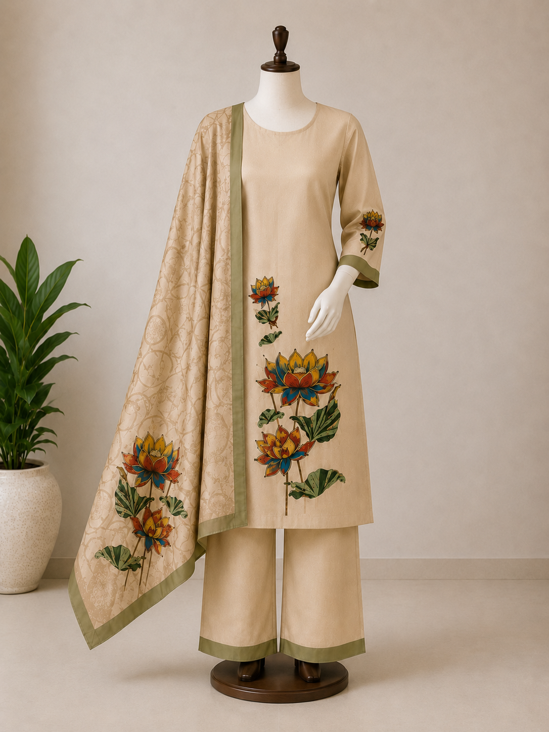 Digital Print  3  Piece Suit Set