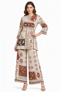 Beige Multi Printed Coord Sets