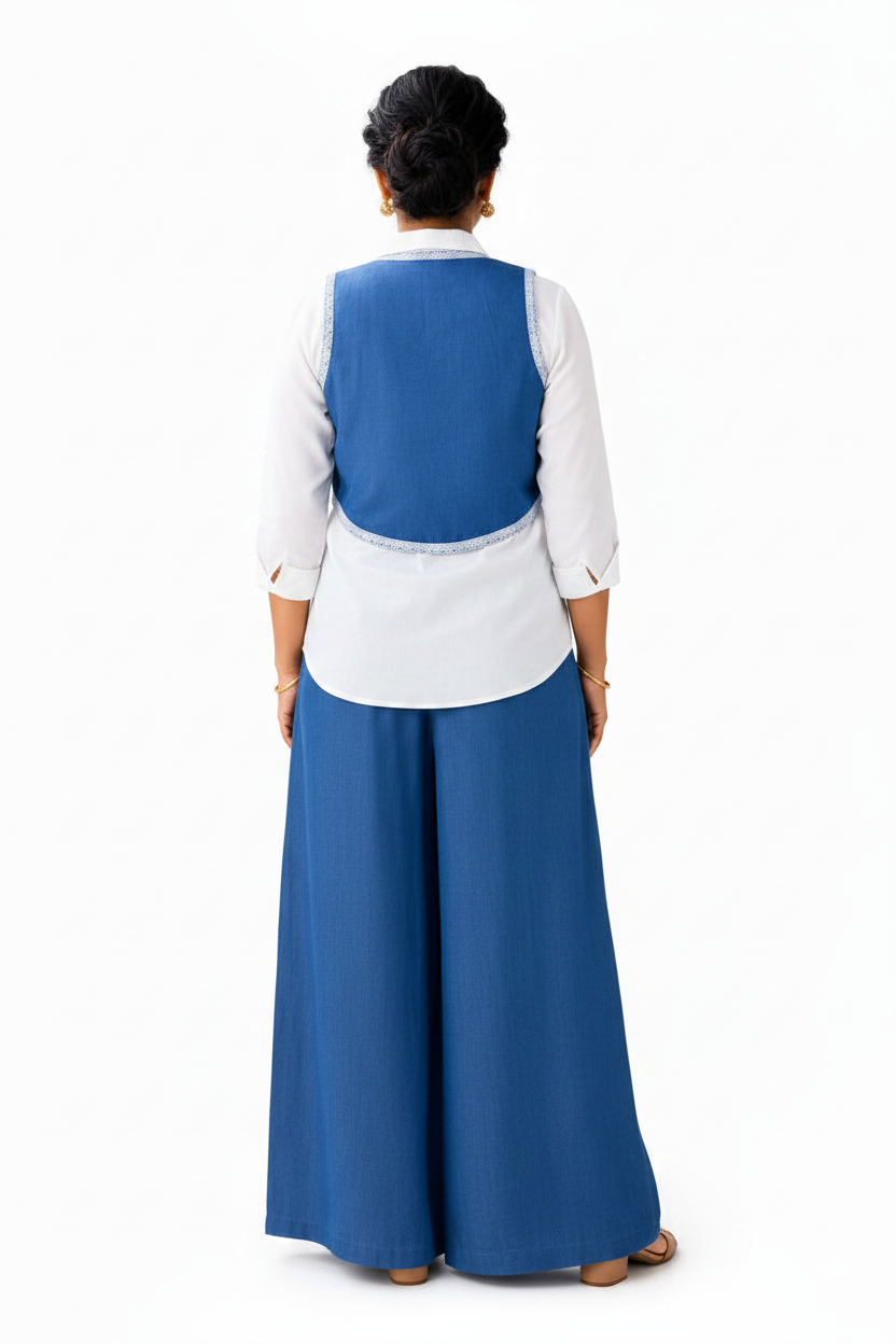 Blue Denim Jacket Coord Sets -FP