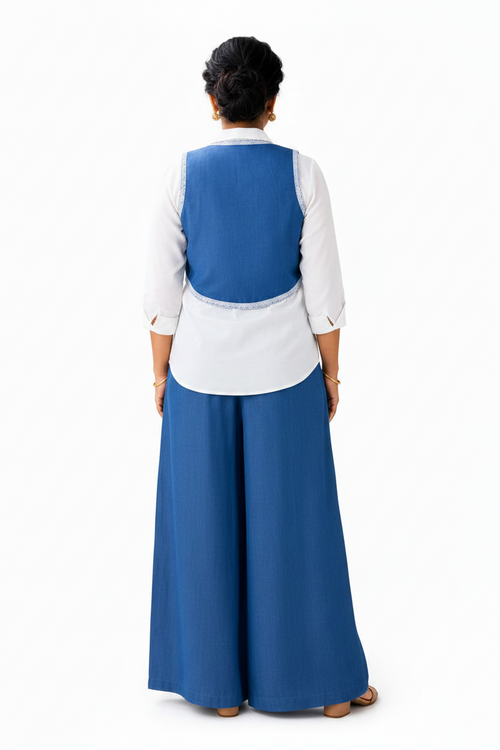 Blue Denim Jacket Coord Sets -FP