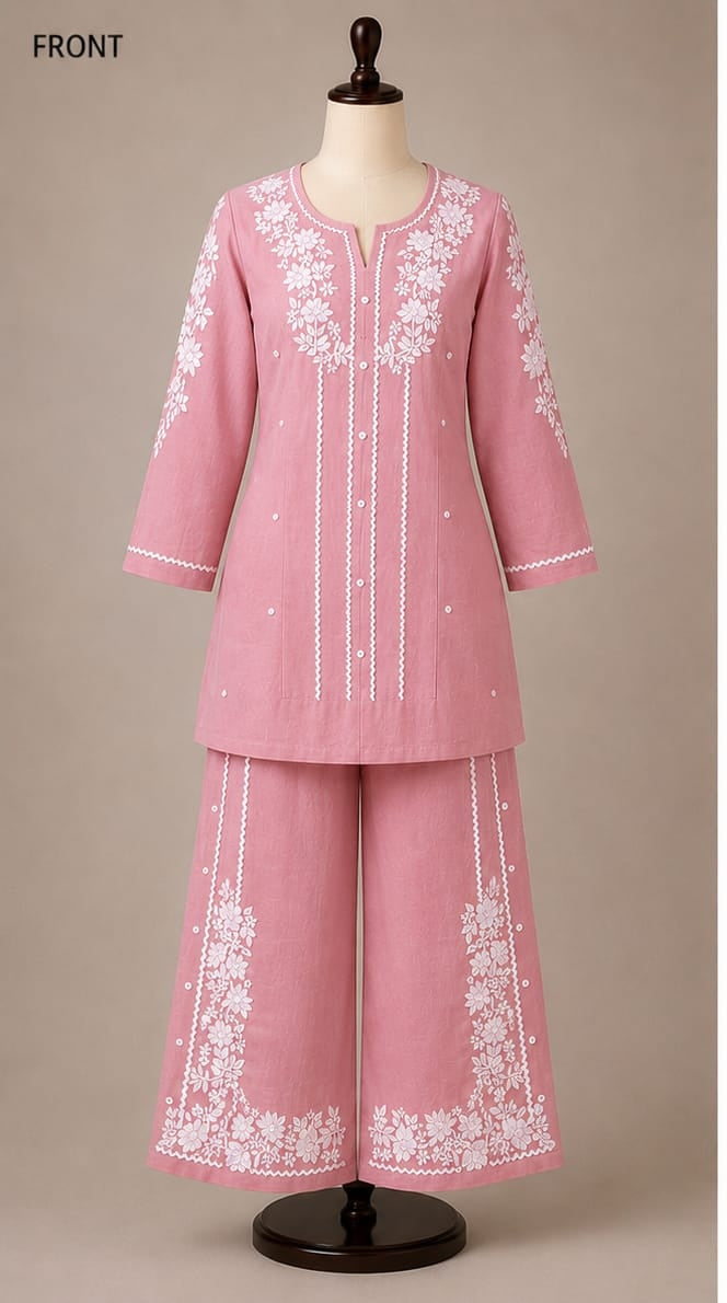Elegant Lucknowi Hand Embroideried Cord Set