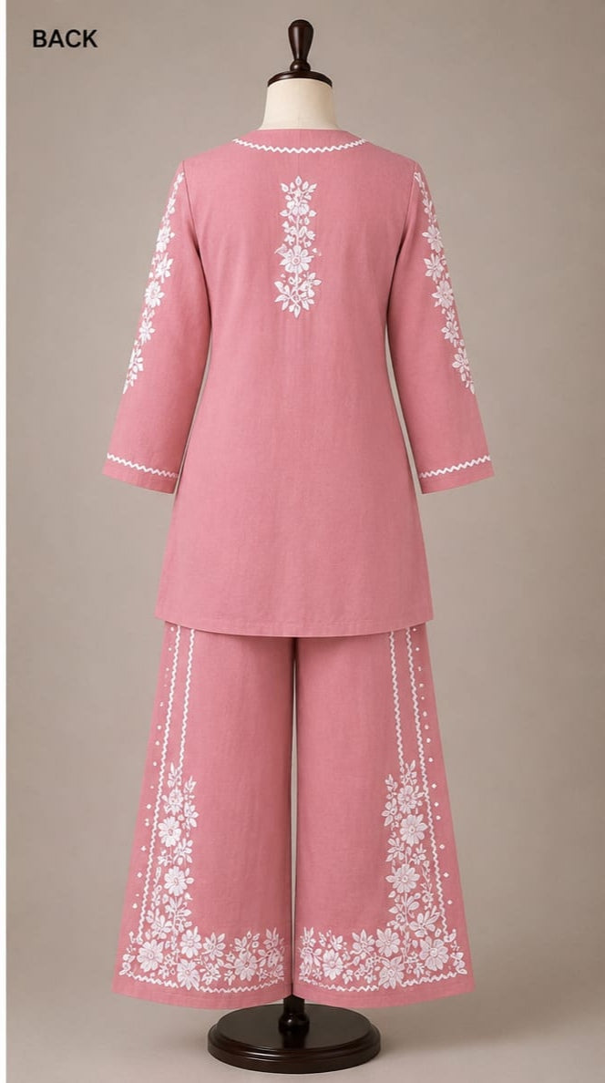 Elegant Lucknowi Hand Embroideried Cord Set