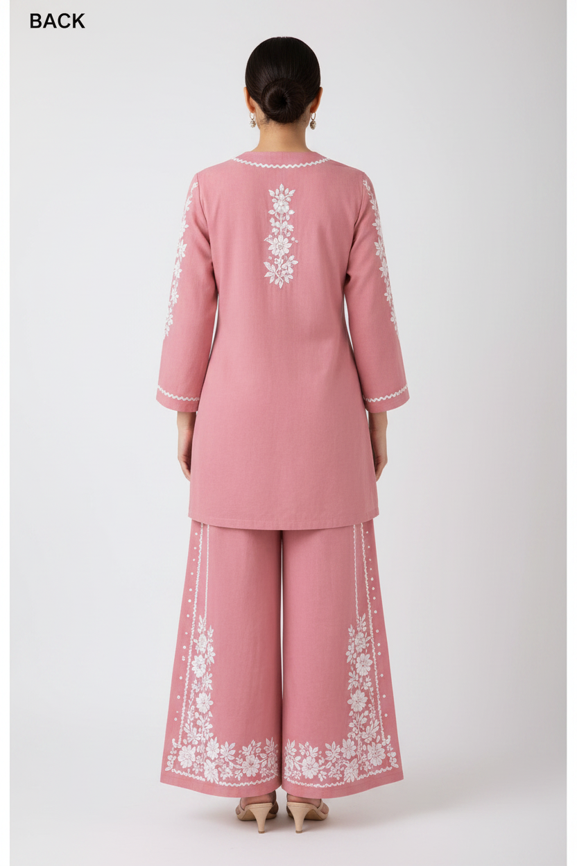 Elegant Lucknowi Hand Embroideried Cord Set