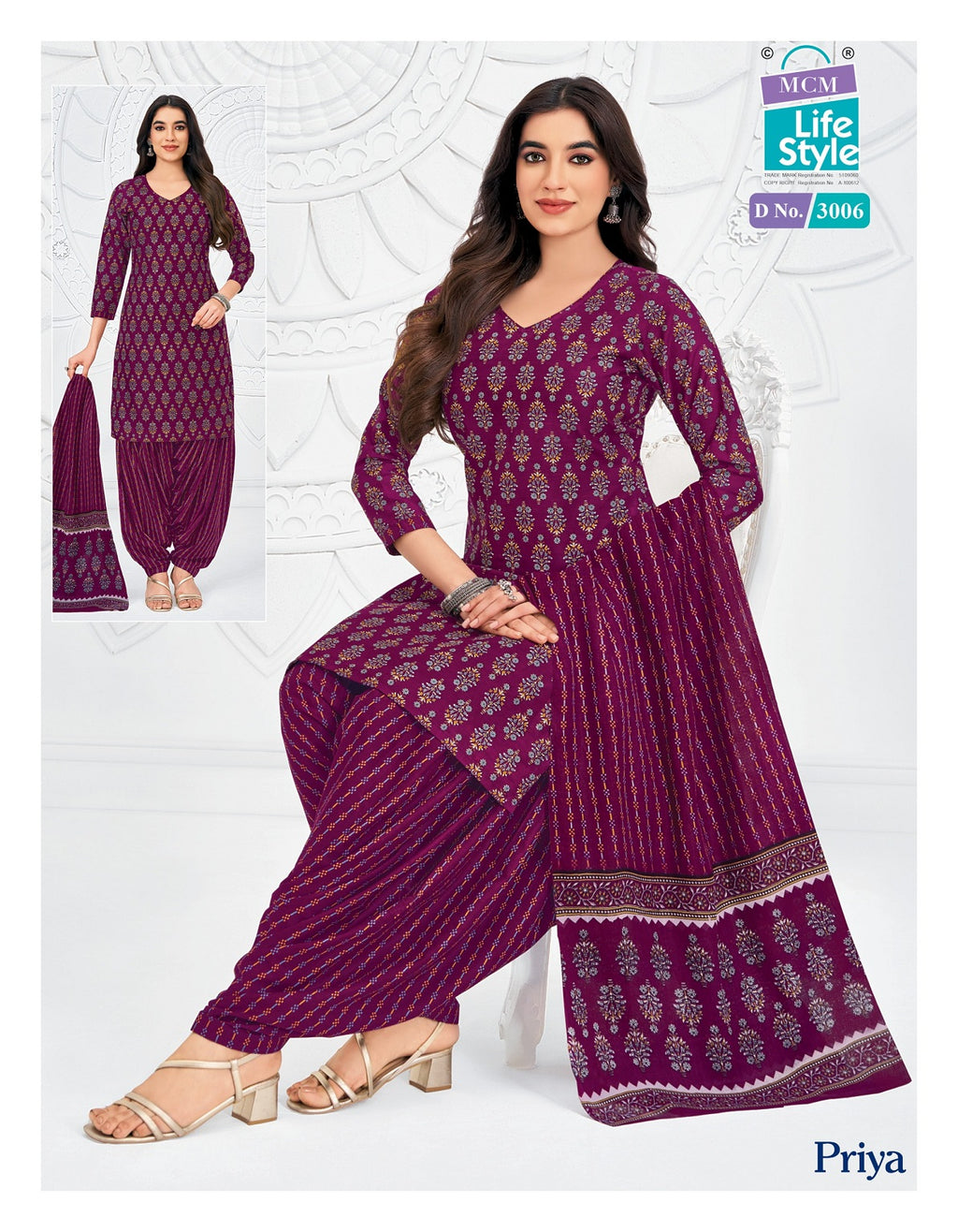 Priya - Readymade Patiyala Suits With Pocket Special-3006