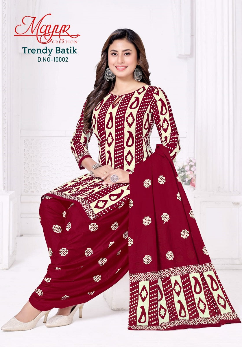 Mayur Trendy Batik Vol 10 -10002 - Dress Material - Unstitched