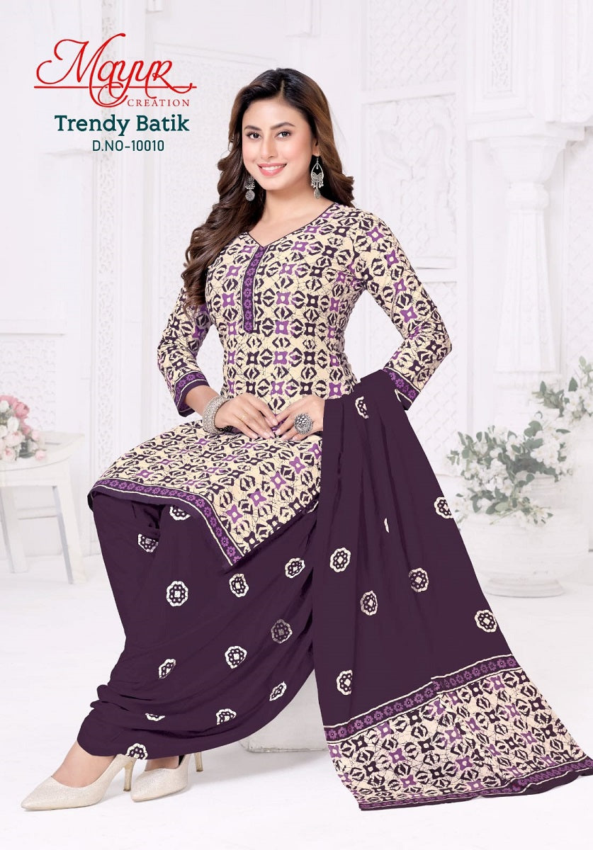 Mayur Trendy Batik Vol 10 -10010 - Dress Material - Unstitched