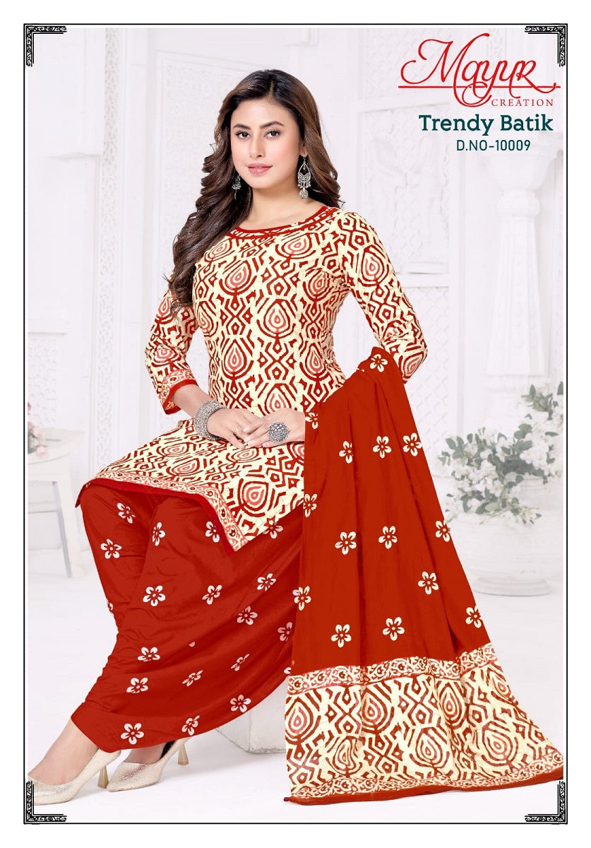 Mayur Trendy Batik Vol 10 -10009 - Dress Material - Unstitched