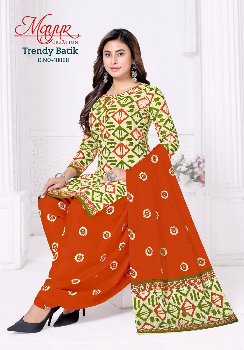 Mayur Trendy Batik Vol 10 -10008 - Dress Material - Unstitched