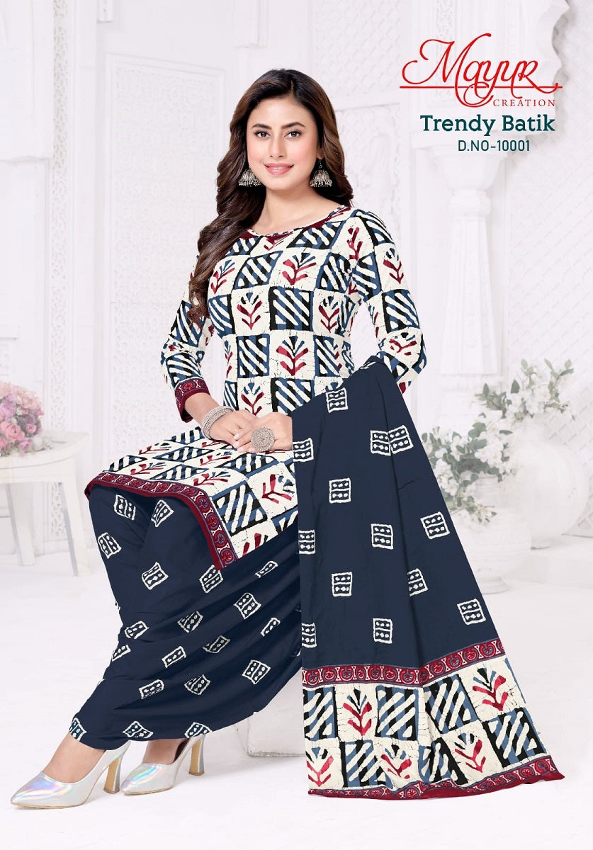 Mayur Trendy Batik Vol 10 -10001 - Dress Material - Unstitched