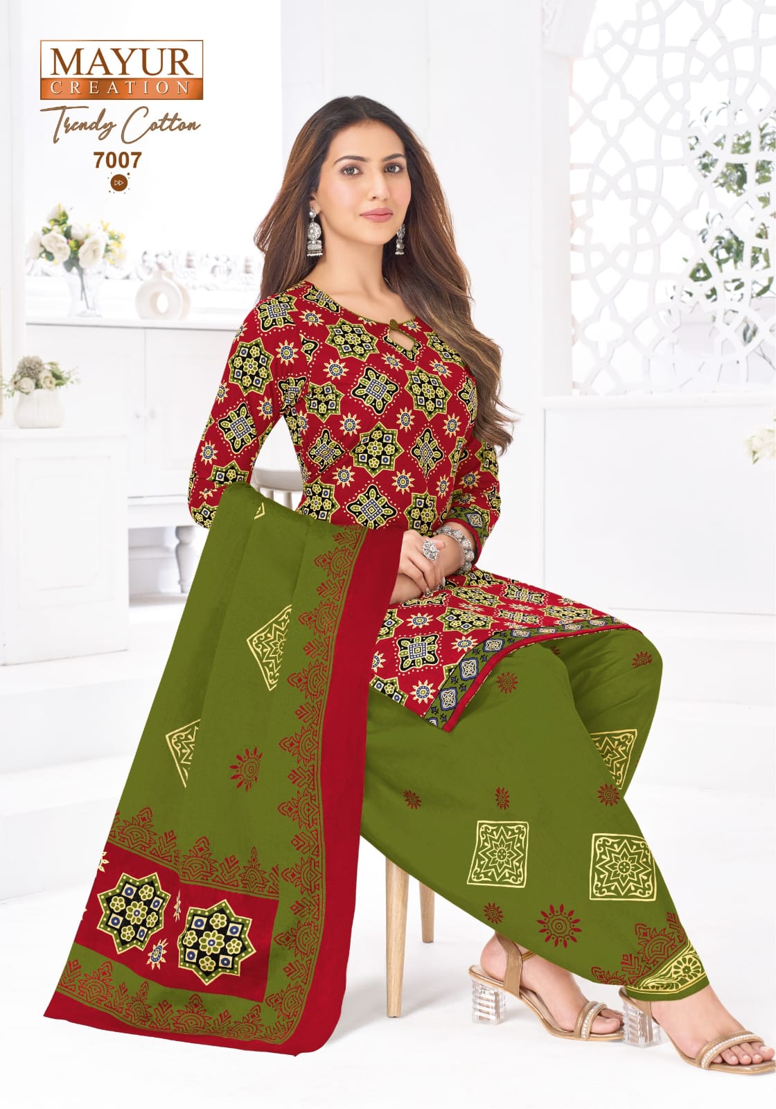 Mayur Trendy Cotton Vol 07 - 7007 - Dress Material - Unstitched
