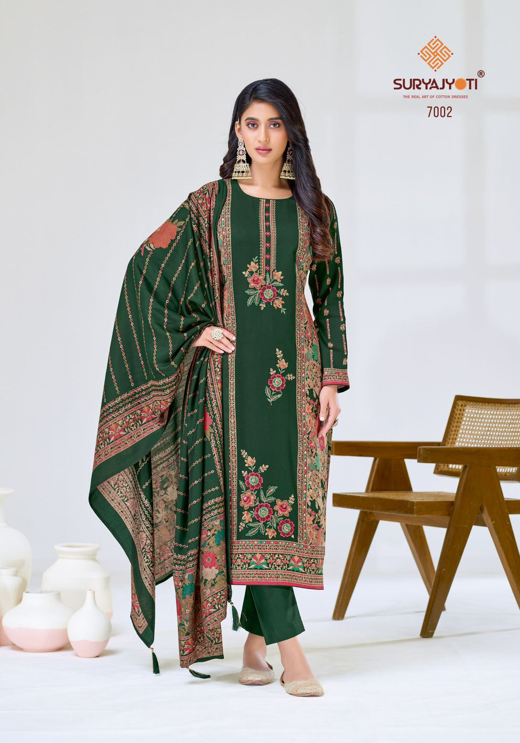 Suryajyoti Kaamini  7002– Un-stitched Dress Material