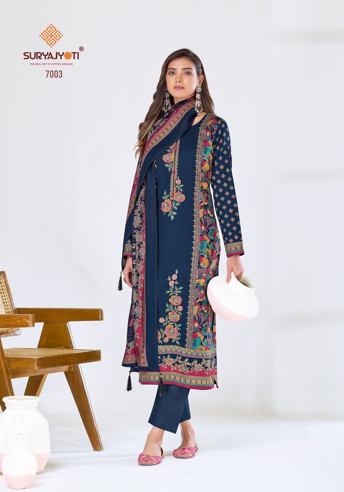 Suryajyoti Kaamini  7003– Un-stitched Dress Material