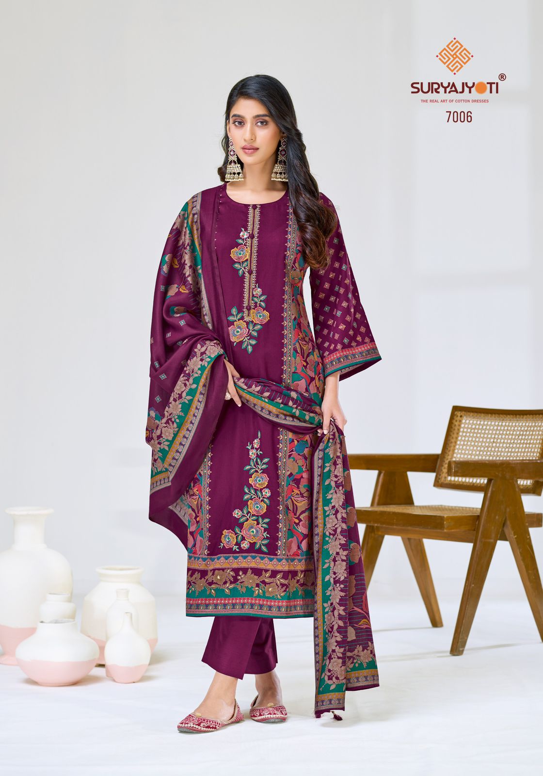 Suryajyoti Kaamini  7006– Un-stitched Dress Material
