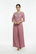 Pink Embroidered Coord Sets -Me Zara -FP