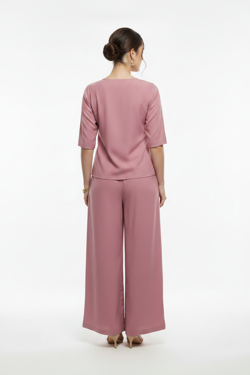 Pink Embroidered Coord Sets -Me Zara -FP