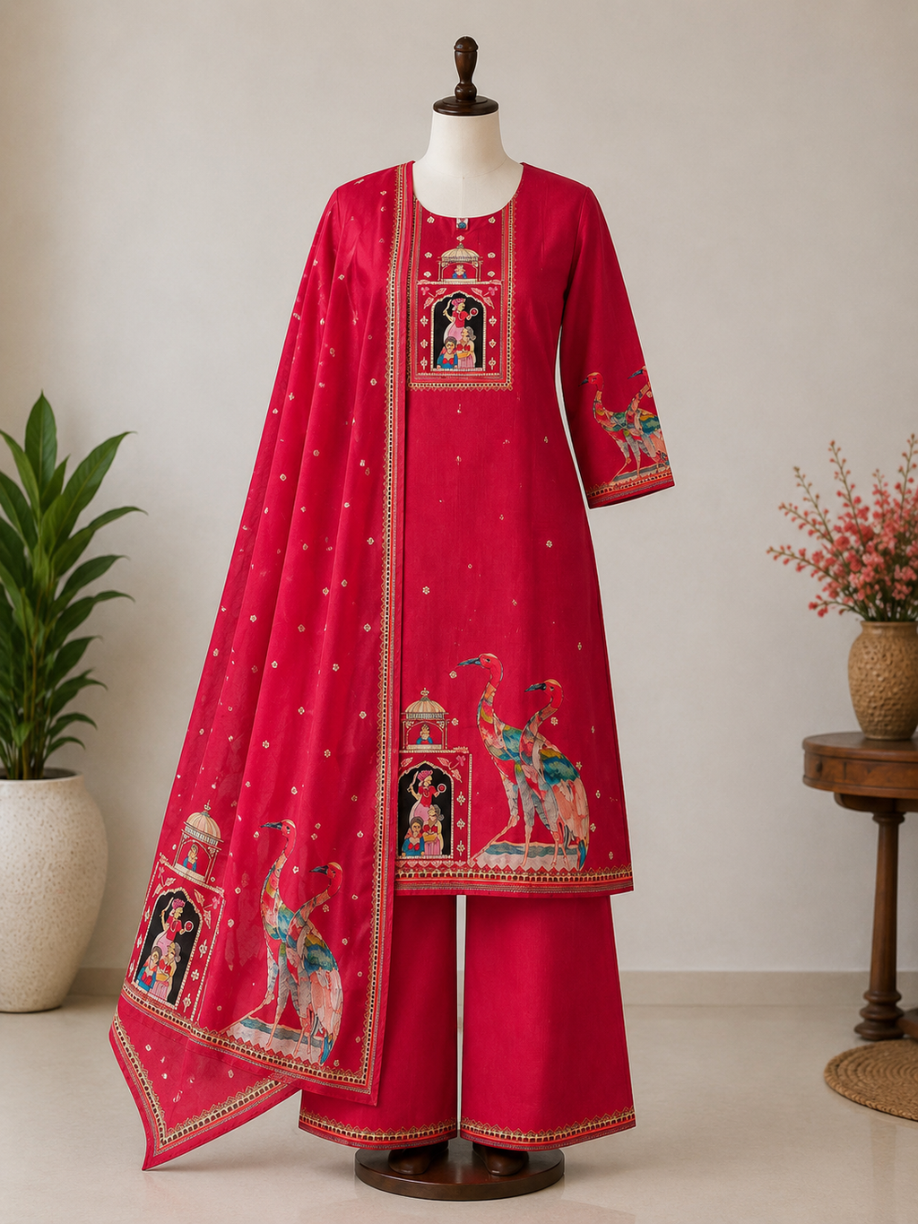 Digital Print  3  Piece Suit Set