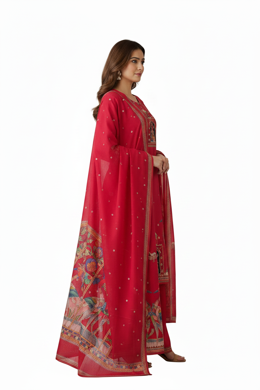 Digital Print  3  Piece Suit Set
