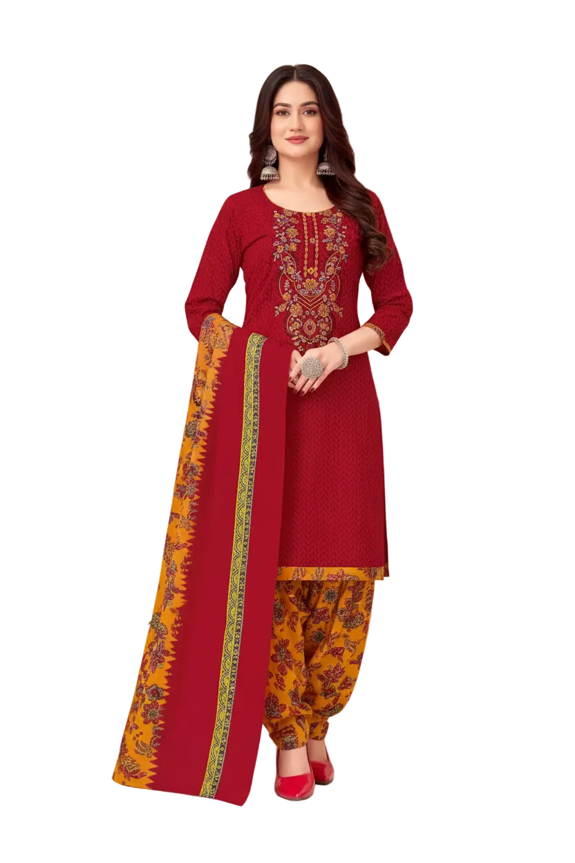 Balaji Cotton Un-Stitched Dress Material -22002