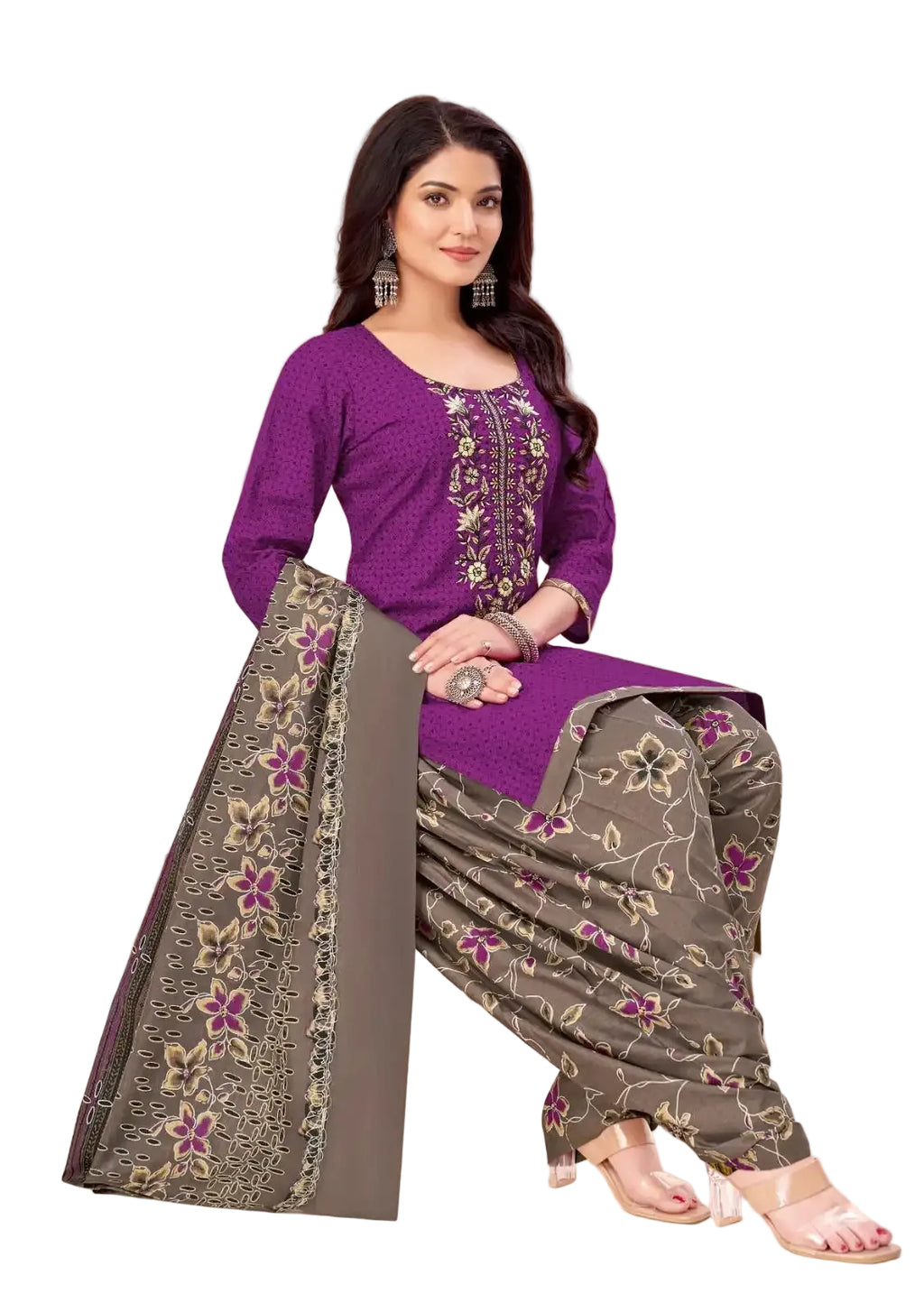 Balaji Cotton Un-Stitched Dress Material -22004