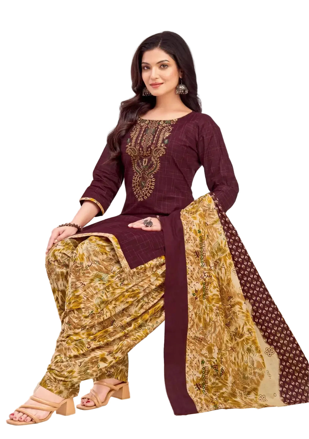 Balaji Cotton Un-Stitched Dress Material -22003