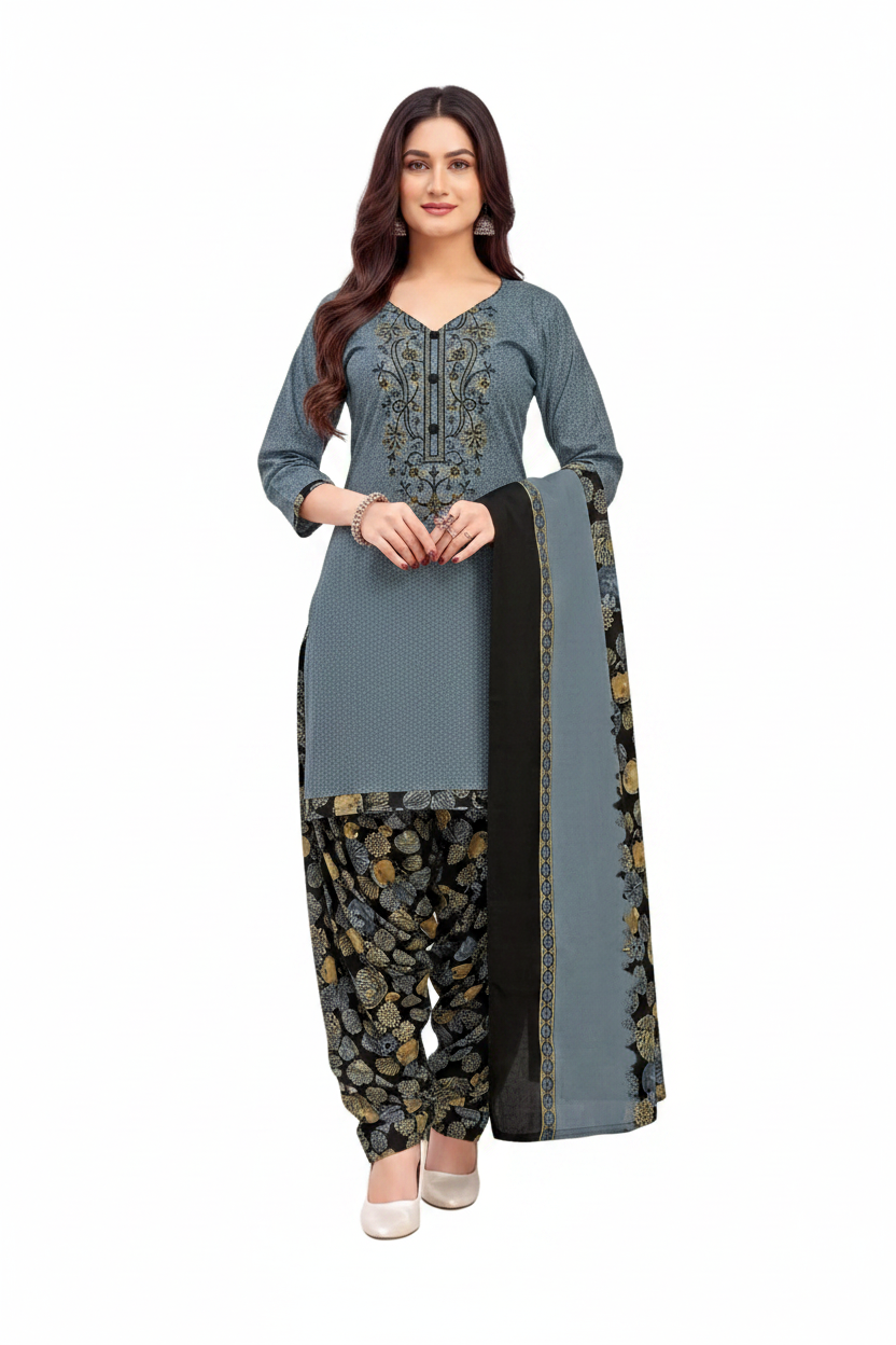 Balaji Cotton Un-Stitched Dress Material -22005