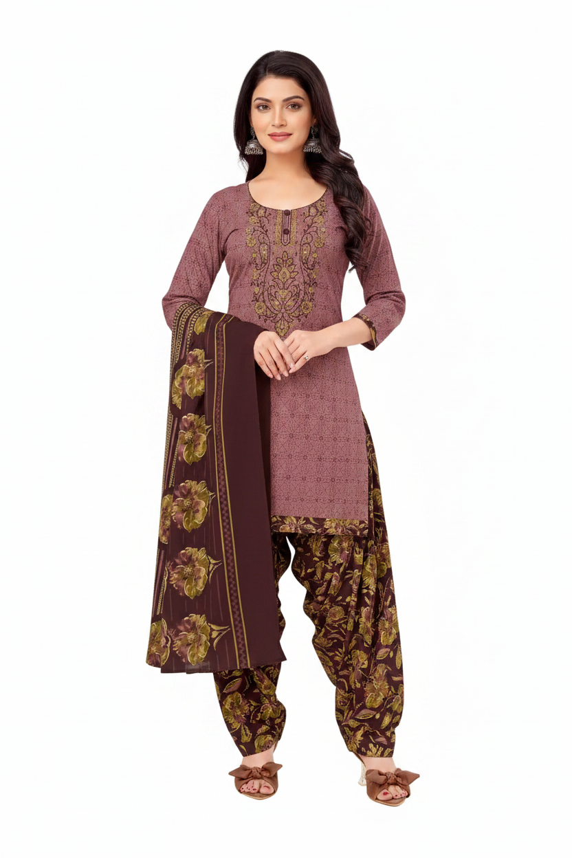 Balaji Cotton Un-Stitched Dress Material -22008