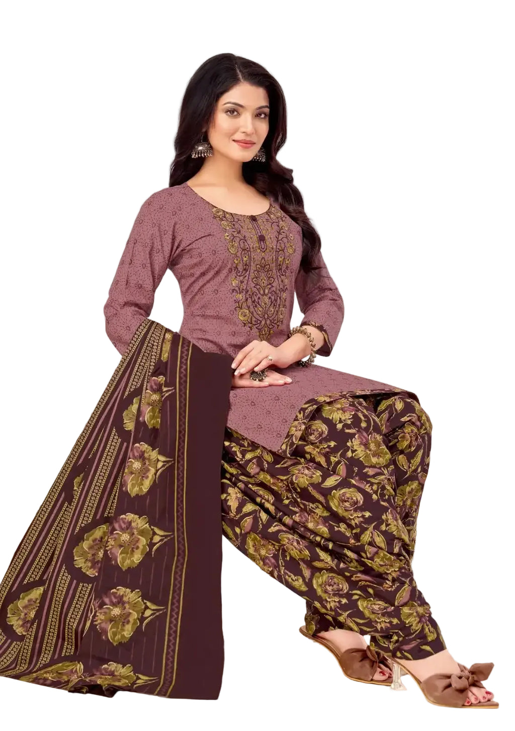 Balaji Cotton Un-Stitched Dress Material -22008