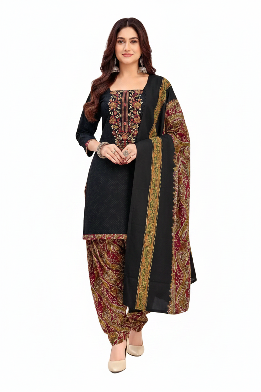 Balaji Cotton Un-Stitched Dress Material -22007