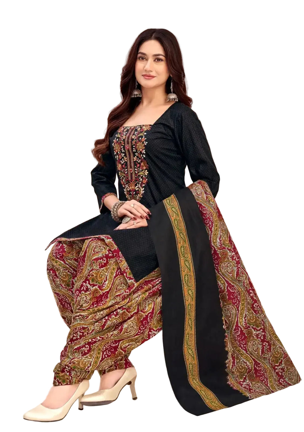 Balaji Cotton Un-Stitched Dress Material -22007