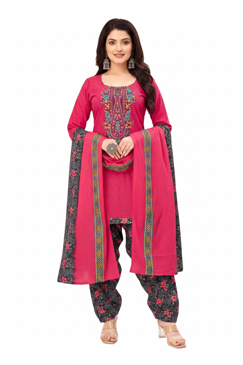 Balaji Cotton Un-Stitched Dress Material -22010