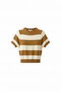 Brown and white striped