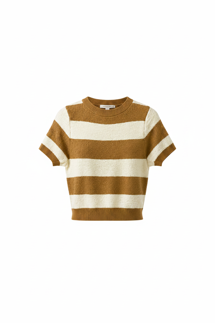 Brown and white striped