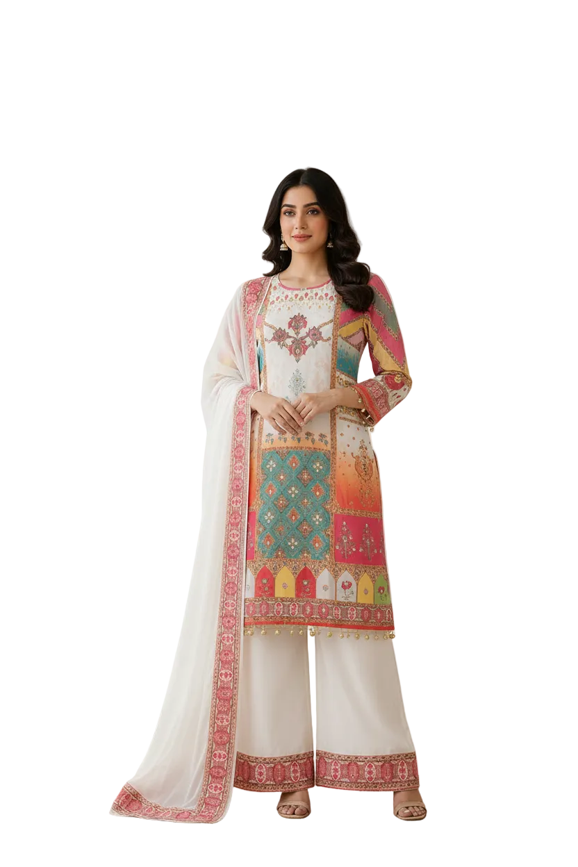 Digital Print 3  Piece Suit Set