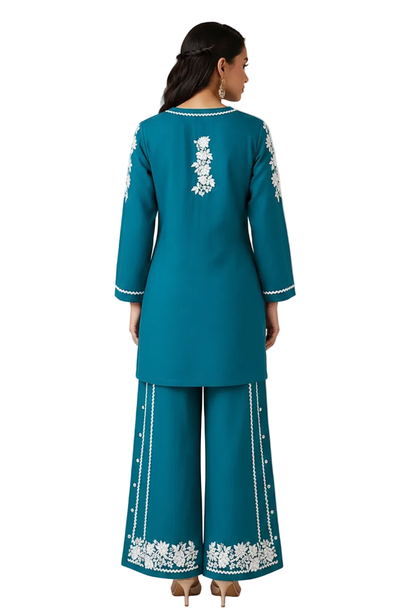 Elegant Lucknowi Hand Embroideried Cord Set