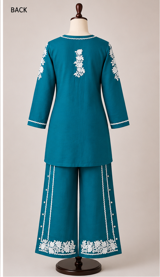 Elegant Lucknowi Hand Embroideried Cord Set