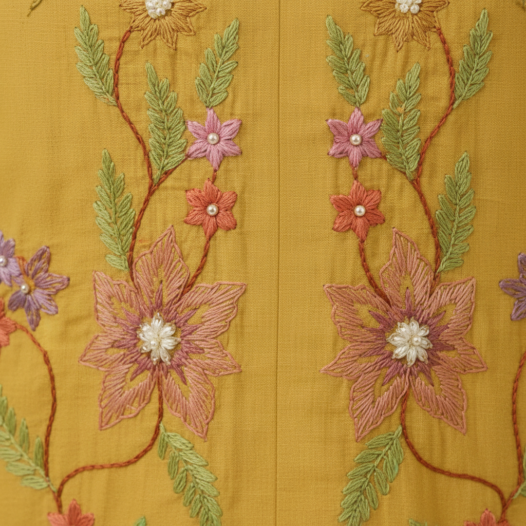 Mal Chanderi Embroidered Co-ord Set