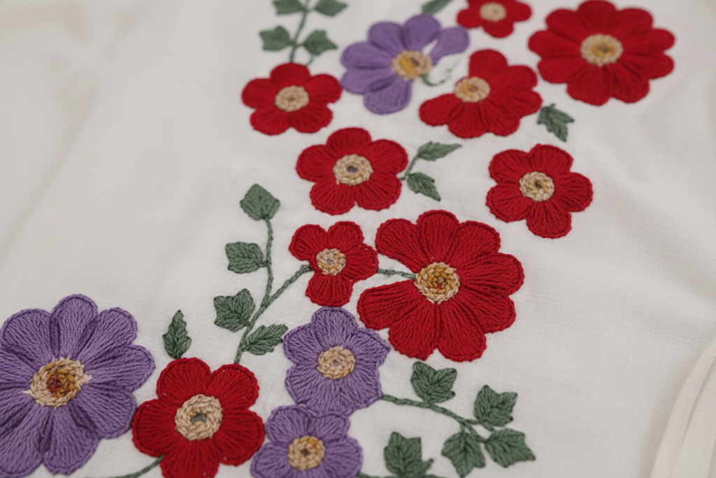 Cotton  Embroidered Co-ord Set