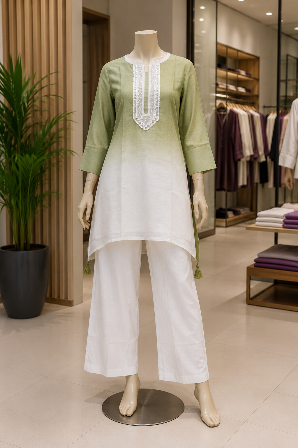 Crunch Fabric Embroidered Co-ord Set