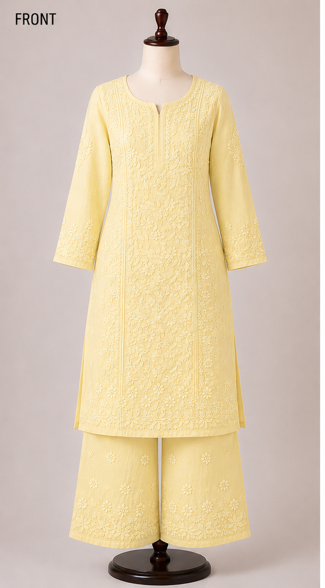 Elegant Lucknowi Hand Embroideried Suit set