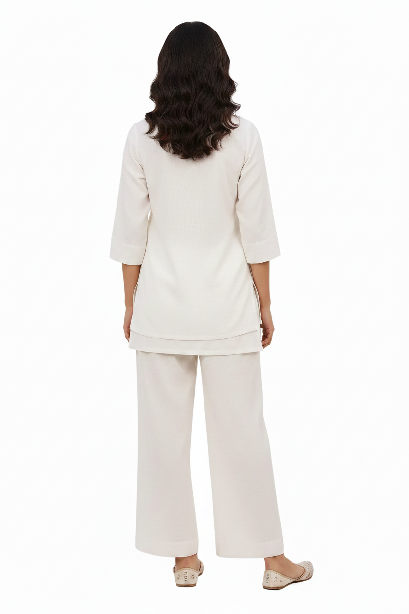 Cotton  Embroidered Co-ord Set