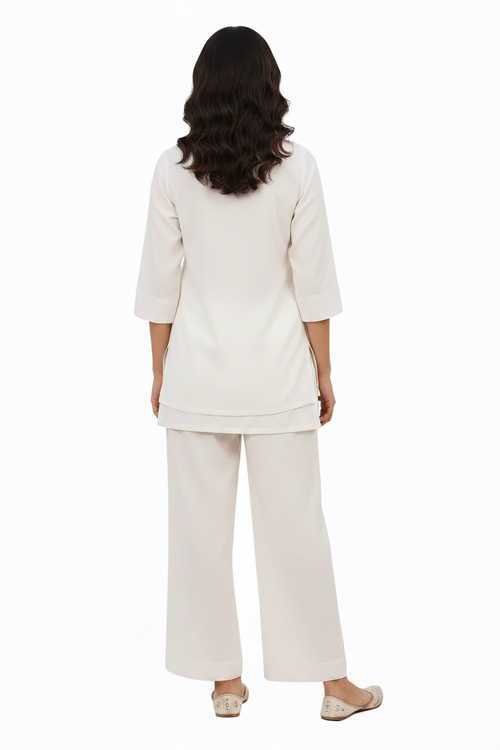 Cotton  Embroidered Co-ord Set