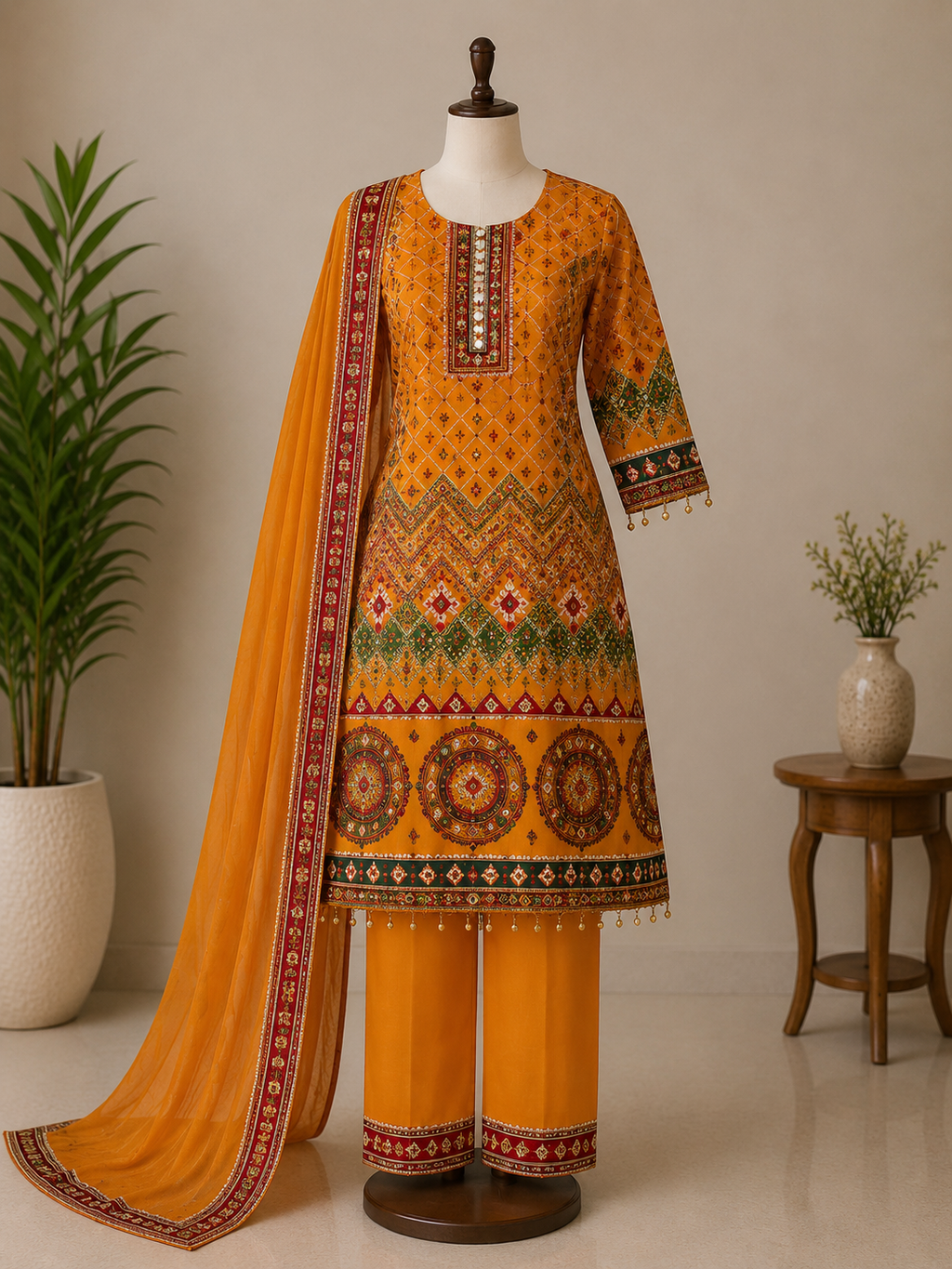Digital Print 3  Piece Suit Set